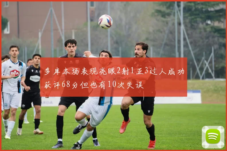 多库本场表现亮眼2射1正3过人成功获评68分但也有10次失误